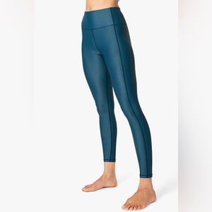 Sweaty Betty Shine High Waist Leggings, Full Length, Beetle Blue, M, New wo Tag